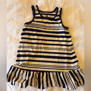 Tea Collection Navy and White Striped Dress